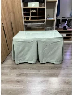 Ropa de Mesa Camilla Antimanchas Aterciopelada Triplegrueso color Roca 2