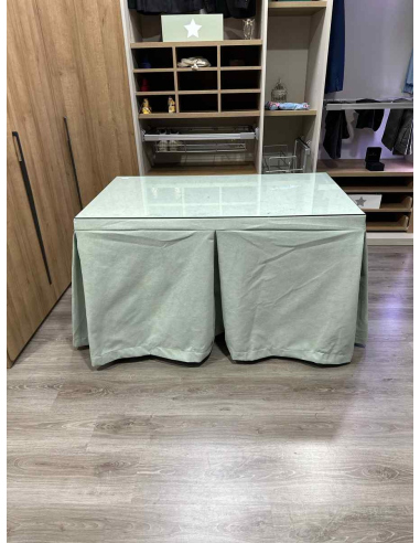 Ropa de Mesa Camilla Antimanchas Aterciopelada Triplegrueso color Roca