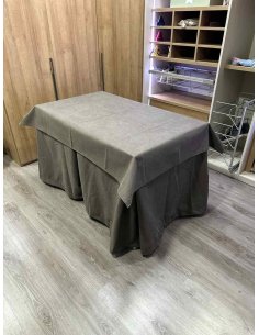 Conjunto Completo Antimanchas Aterciopelada Triplegrueso color Chocolate con Tapete Liso Chocolate 2