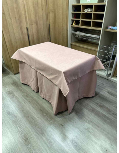 Conjunto Completo Antimanchas Aterciopelada Triplegrueso color Rosa con Tapete Liso Rosa 2