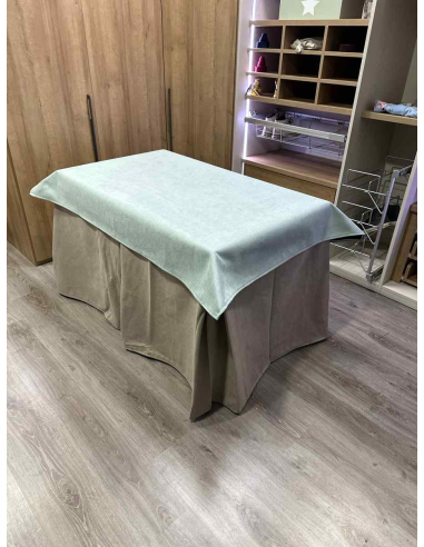 Conjunto Completo Antimanchas Aterciopelada Triplegrueso color Beige con Tapete Liso Roca