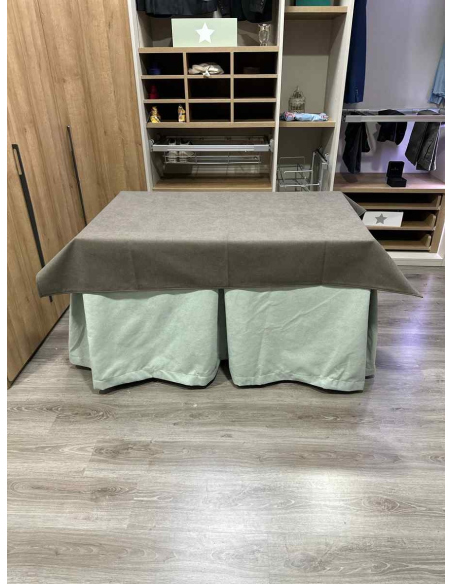 Conjunto Completo Antimanchas Aterciopelada Triplegrueso color Roca con Tapete Liso Chocolate