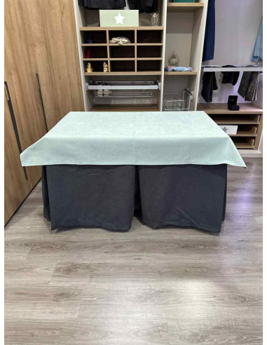 Conjunto Completo Antimanchas Aterciopelada Triplegrueso color Grafito con Tapete Liso Roca