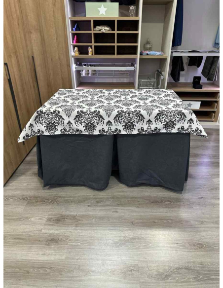 Conjunto Completo Antimanchas Aterciopelada Triplegrueso color Grafito con Tapete Vintage