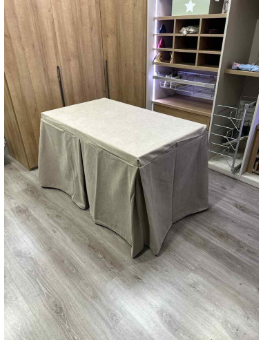 Conjunto Completo Antimanchas Aterciopelada Triplegrueso color Beige