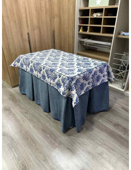 Conjunto Antimanchas Extragruesa Ultraeficiente Azul con Tapete Mosaico Blue