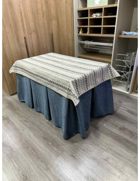 Conjunto Antimanchas Extragruesa Ultraeficiente Azul con Tapete Estriado