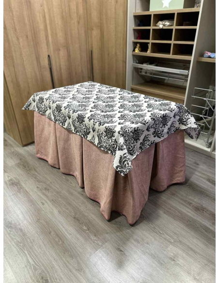 Conjunto Antimanchas Extragruesa Ultraeficiente Rosa con Tapete Mosaico Negro