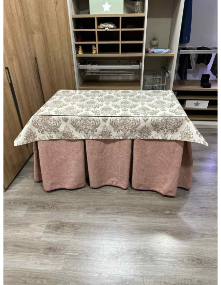 Conjunto Antimanchas Extragruesa Ultraeficiente Rosa con Tapete Mosaico Chocolate