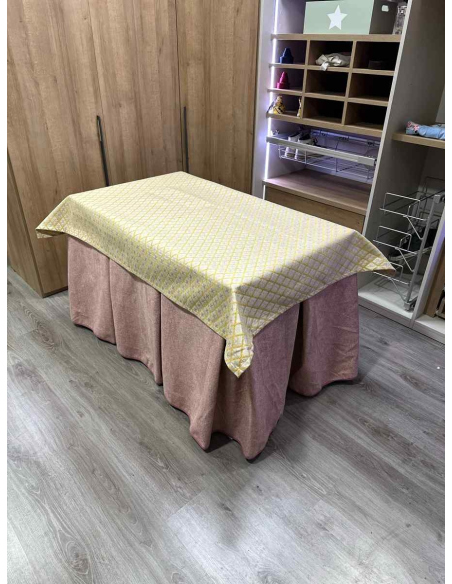 Conjunto Antimanchas Extragruesa Ultraeficiente Rosa con Tapete Libano Amarillo