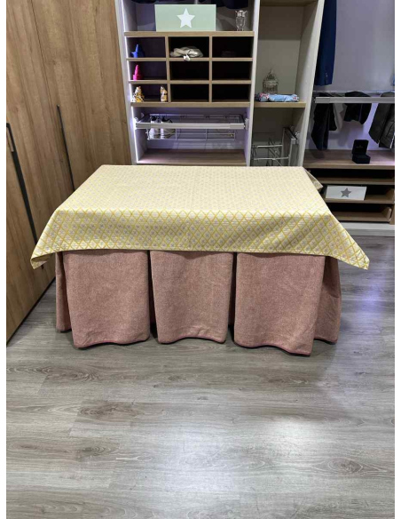 Conjunto Antimanchas Extragruesa Ultraeficiente Rosa con Tapete Libano Amarillo