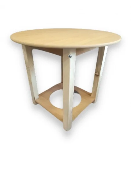 Mesa camilla redonda de madera maciza de pino Mesa camilla redonda de madera maciza de pino