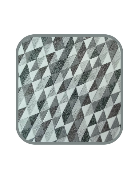 Tapete diseño Picasso. tapete geometrico blanco, gris y negro