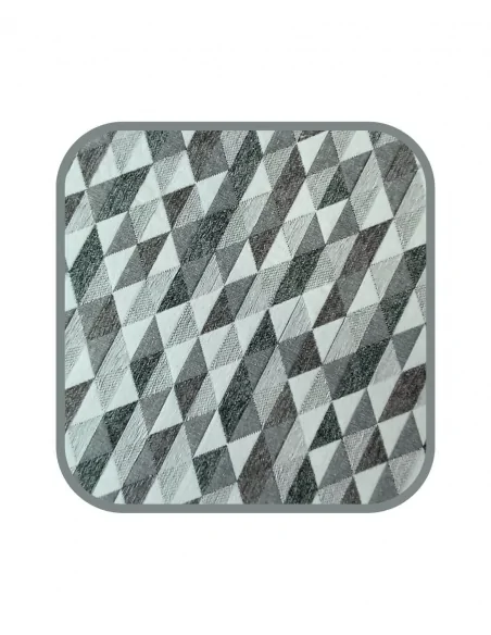 Tapete diseño Picasso. tapete geometrico blanco, gris y negro