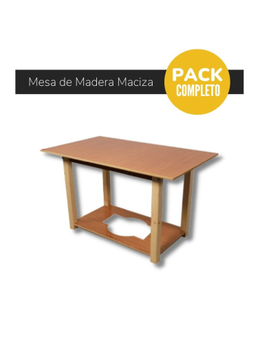 Mesa del Pack de mesa camilla rectangular completa