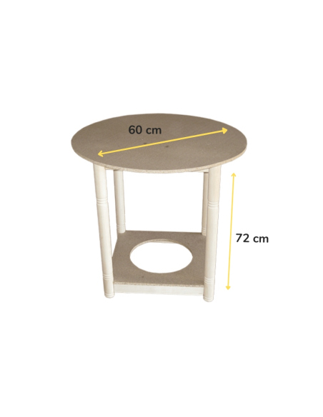 Mesa camilla redonda 60 cm de diametro