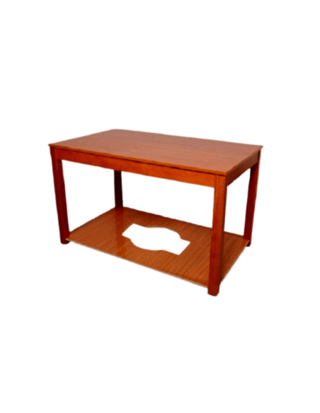 Mesa Camilla Rectangular Barnizada color Cerezo