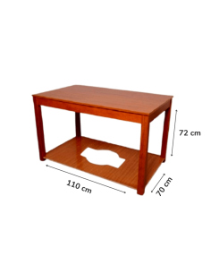 Mesa Camilla Rectangular Barnizada color Cerezo 2