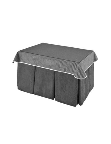 mesa con doble tapa vestida