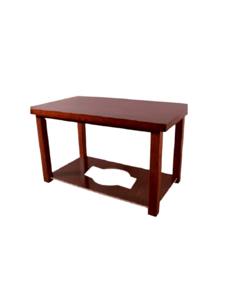 Mesa camilla rectangular barnizada color Wengue