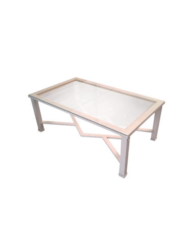 Mesa Camilla Rectangular Forja Tubo de 4cm