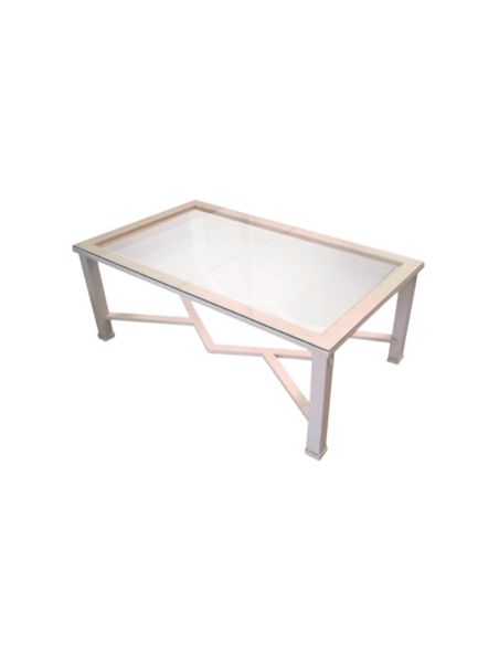 Mesa Camilla Rectangular Forja Tubo de 4cm