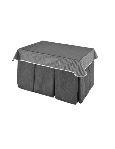 Mesa en melanina vestida de camilla