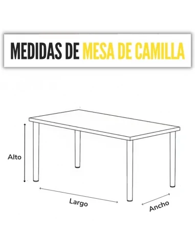 Medidas de mesa camilla