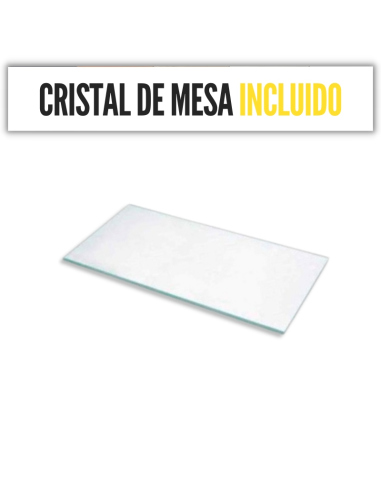 Pack mesa camilla con cristal incluido