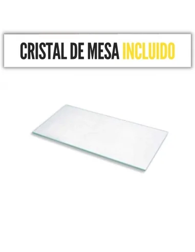 Pack mesa camilla con cristal incluido