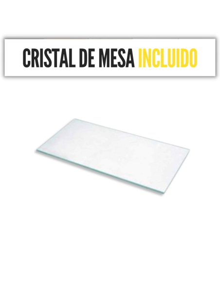 Pack mesa camilla con cristal incluido