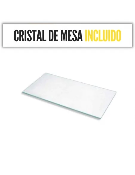 Pack mesa camilla con cristal incluido