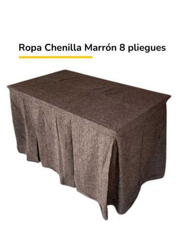 Ropa de mesa chenilla marron