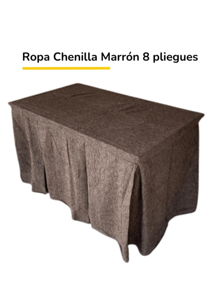 Ropa de mesa chenilla marron