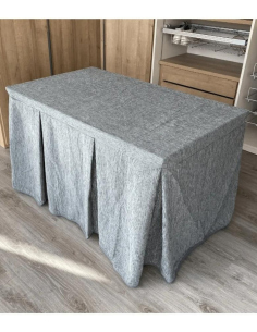 Ropa de mesa camilla tejida chenilla color Gris