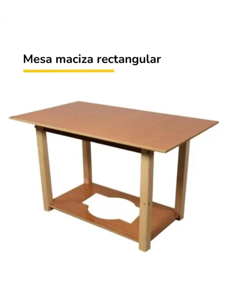 Mesa de camilla con tarima maciza con patas doble grueso