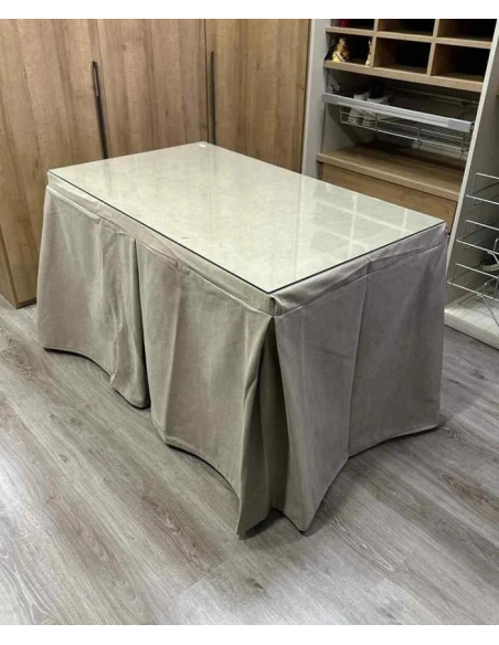 Mesa camilla con brasero y ropa camilla antimanchass BEige