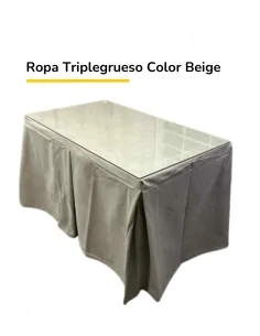Mesa camilla con brasero y ropa camilla antimanchass BEige 2