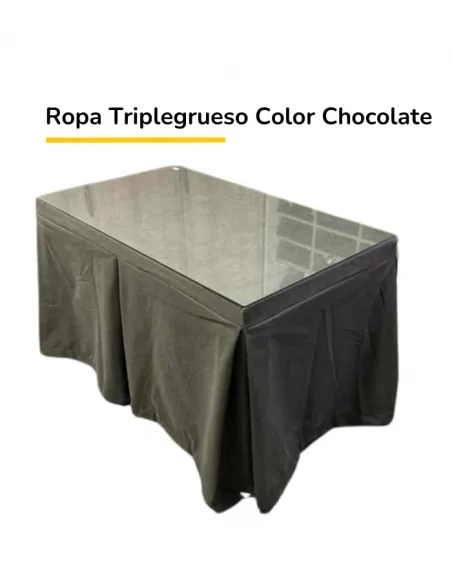 Ropa de mesa camilla antimanchas color chocolate