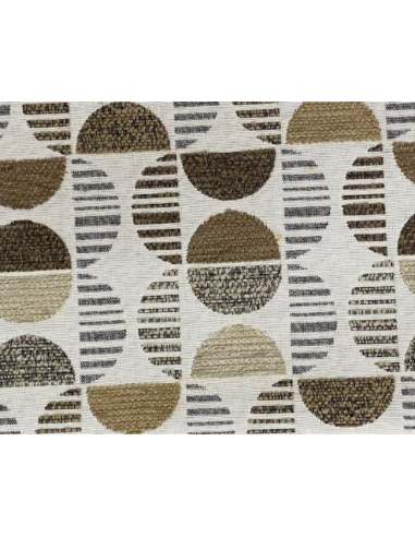 Tapete Circulos Color Chocolate y Beige