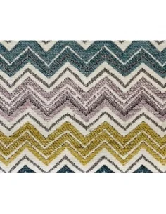 Tapete Ondas Mostaza, Berengena y Turquesa