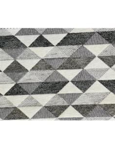 Tapete Rombos, Gris, Grafito y Blanco