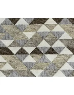 Tapete Rombos Gris y Beige