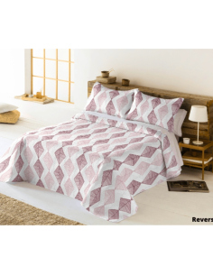 Colcha de Cama - Rombos Rosada