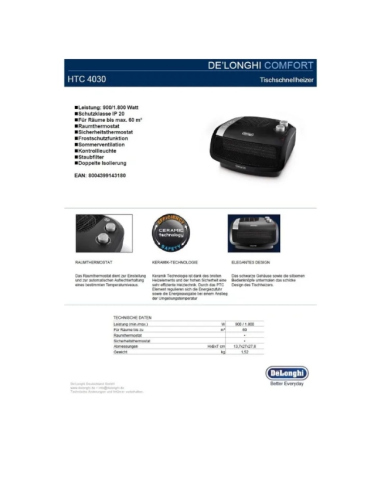 Calefactor cerámico Delonghi