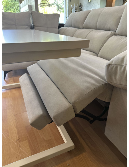 Mesa Camilla Rectangular de Forja Relax - Color Blanco