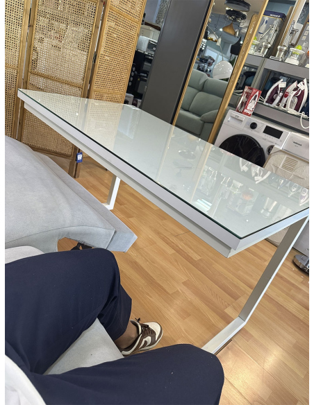 Mesa Camilla Rectangular de Forja Relax - Color Blanco