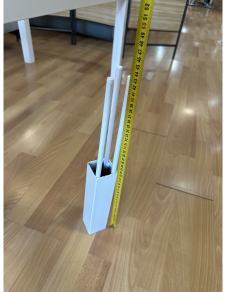 Mesa Camilla Rectangular Forja Elevable Blanca