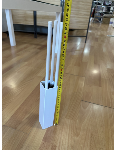 Mesa Camilla Rectangular Forja Elevable Blanca