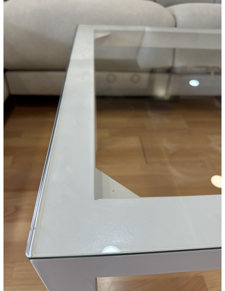 Mesa Camilla Rectangular Forja Elevable Blanca